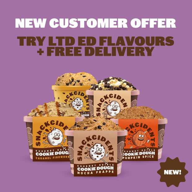 New Customer October Limited Edition Cookie Dough Hamper (5 X 150g Mini Tubs) + FREE DELIVERY